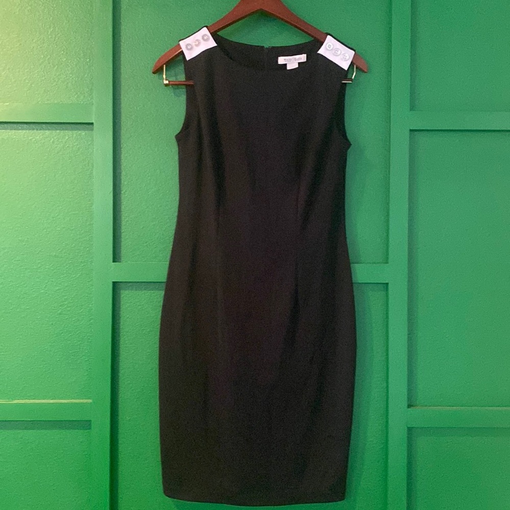 White House Black Market Sheath Dress Round Neck Fully Lined Black Women Size 2